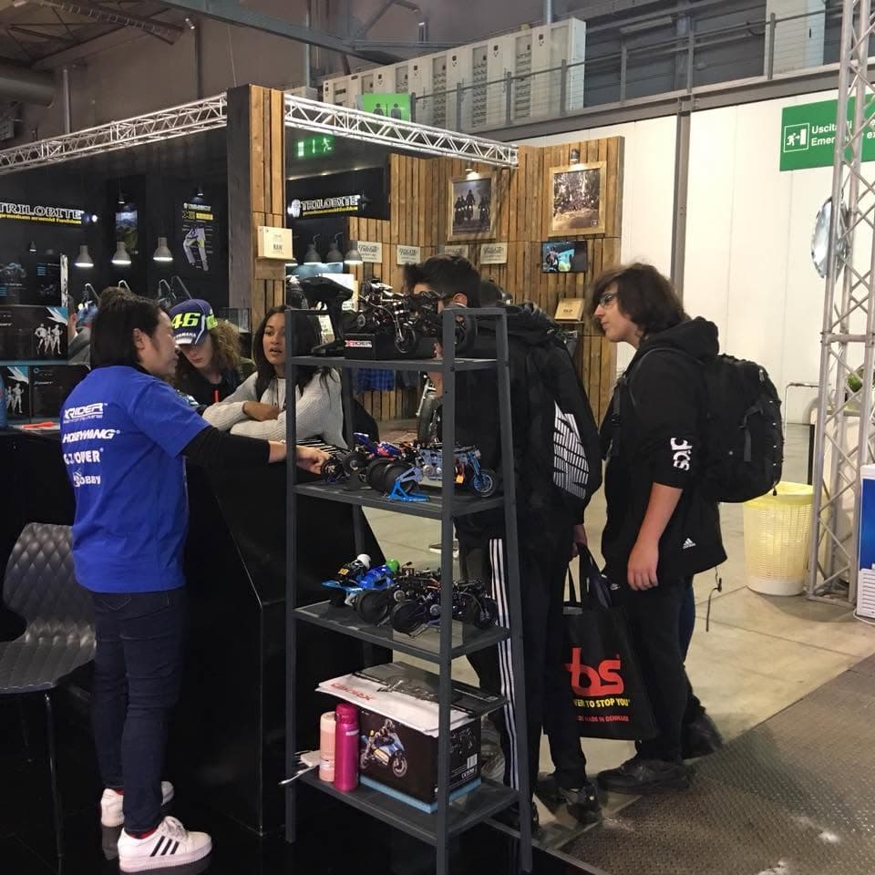 XRIDER MODEL booth detail at EICMA 2017