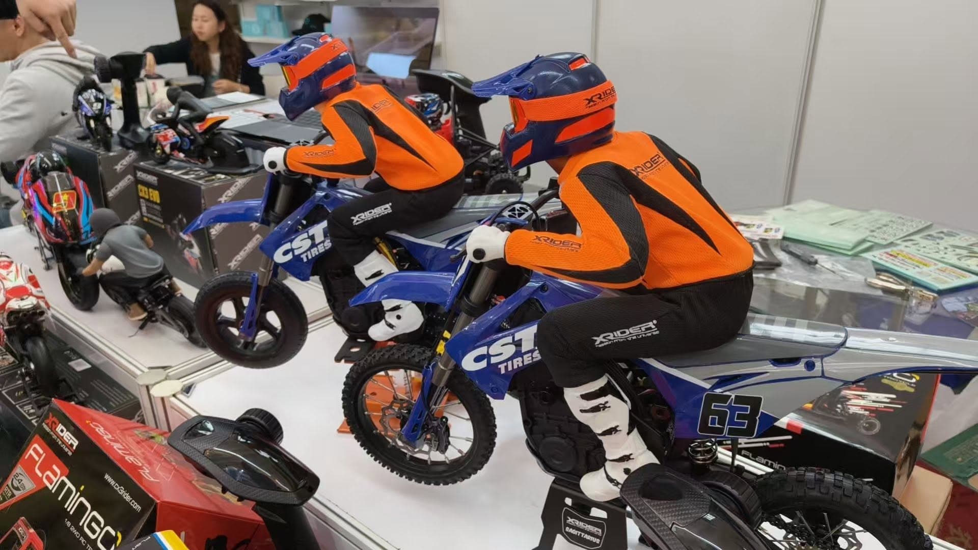 RC models and parts on display at booth 9A19